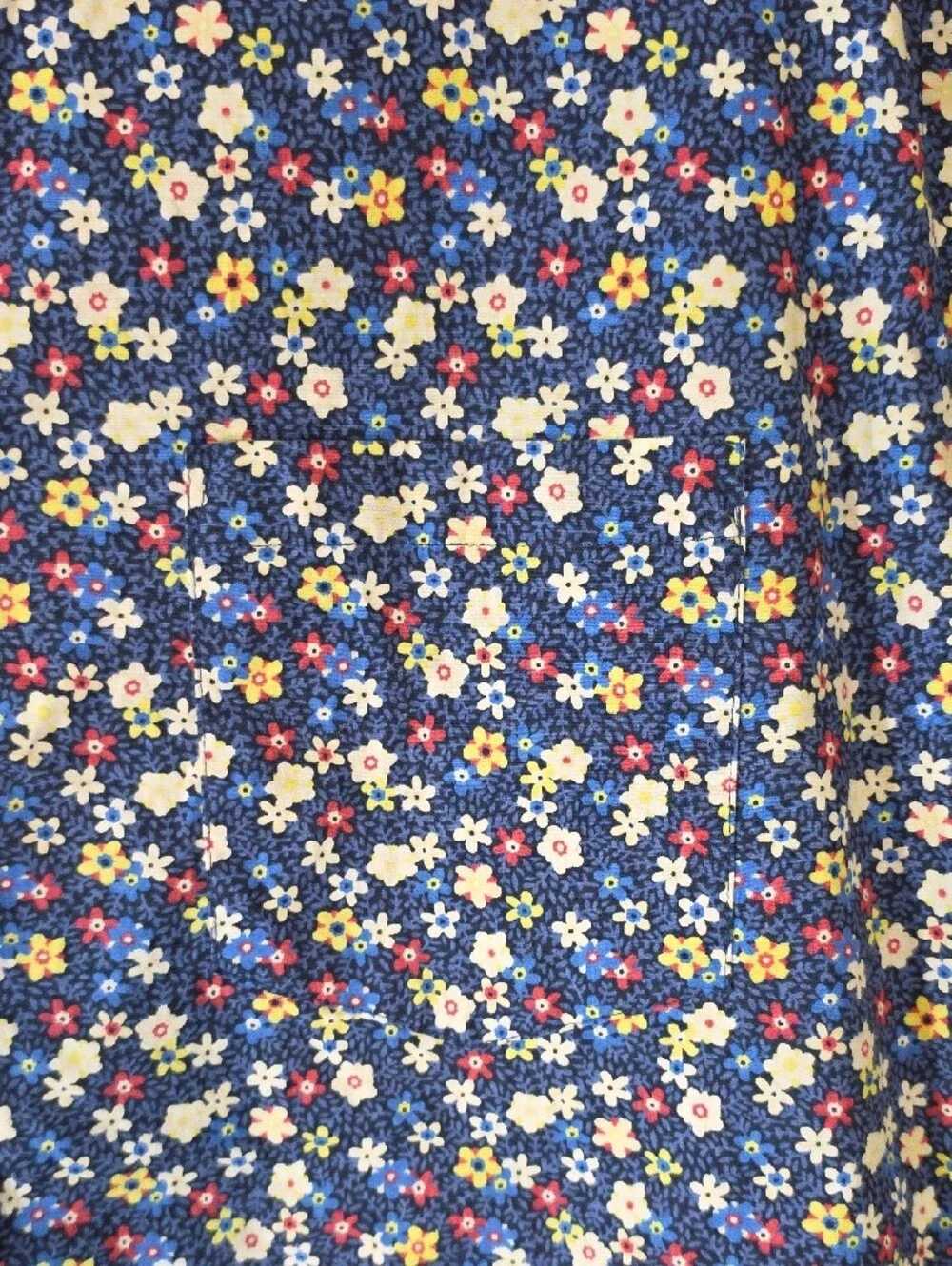 J Crew Men's Short-Sleeve Navy Floral Button-Up Slim Shirt XXLarge